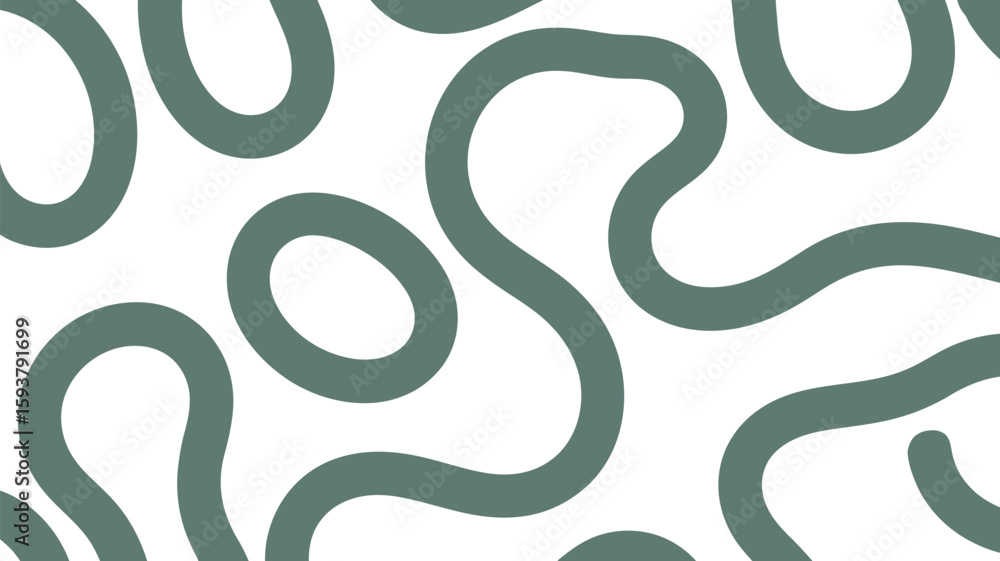 Aufkleber abstract background with looping lines in a muted green color tone