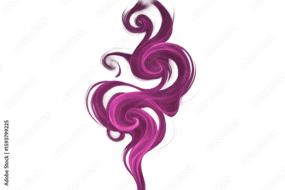 Poster pink smoke swirling, creating ethereal transparent patterns for graphic design and visual concepts