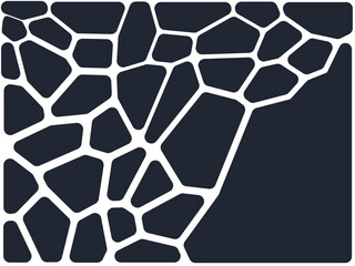 Organic Cellular Pattern Design with Irregular Polygon Shapes, Abstract Biomorphic Mesh Structure in Flat Style