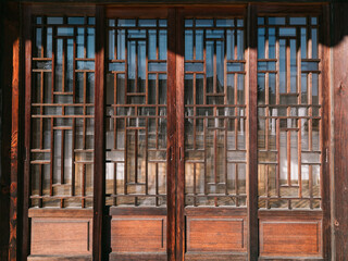 The appearance of a traditional Korean temple