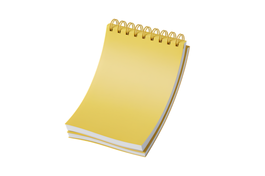 A Stack of Two Pastel Yellow Spiral Notebooks Ready for Notes