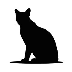 Sitting Cat Silhouette feline animal