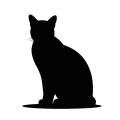 Sitting Cat Silhouette feline animal