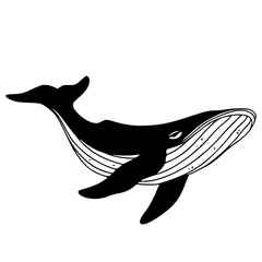 marine life: stylized whale artwork
