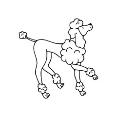 friendly pet character line drawing