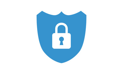 Secure internet icon. Protective shield sign digital security with the image of a padlock. Symbol security protection web. Vector illustration.