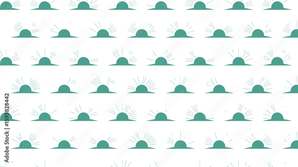 Poster repeating pattern of semi circles in earth tones on a light background