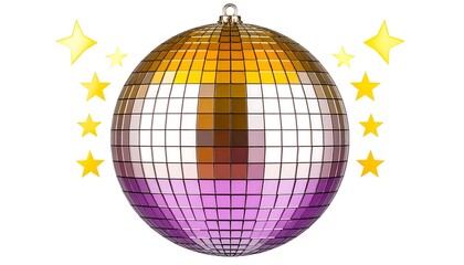 Disco ball with pride colors