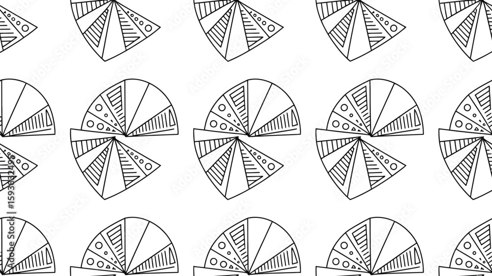 Poster detailed trellis pattern with flower background in a seamless design