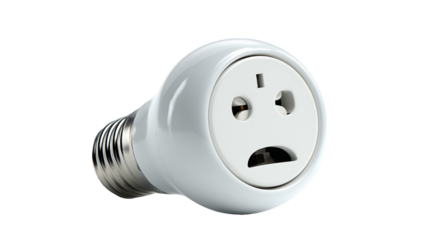Lightbulb socket with outlet shape