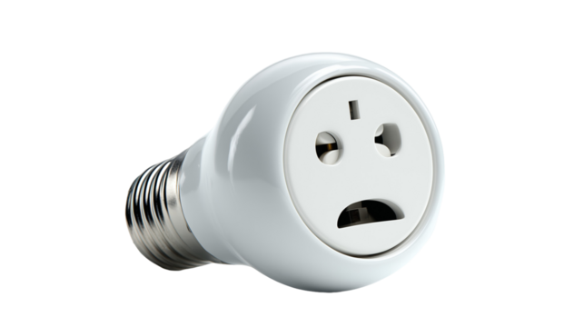 Lightbulb socket with outlet shape