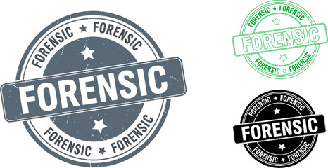 Fototapeta premium Forensic stamp vector design, forensic science, forensic analysis, forensic evidence vector
