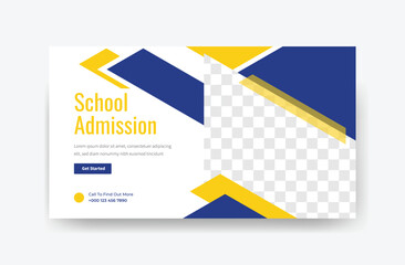 school admissions youtube thumbnail template design