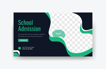 school admissions youtube thumbnail template design