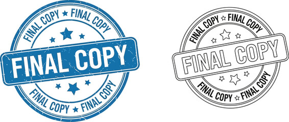 Final copy stamp vector illustration design element for document approval and official use only