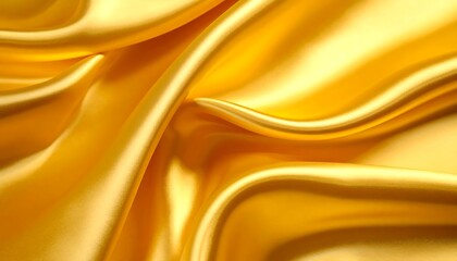 Golden silk fabric drapes in soft folds (1)