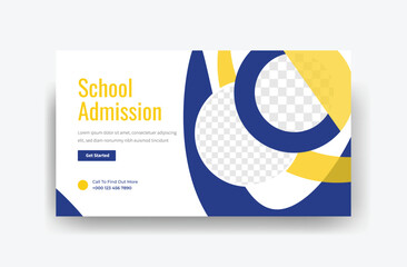school admissions youtube thumbnail template design