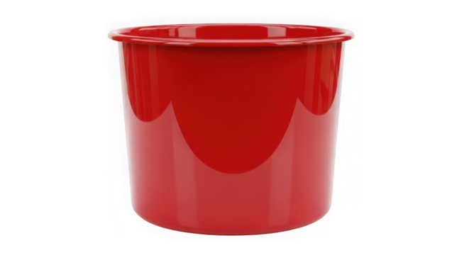 Red enamel pot kitchenware cooking isolated on transparent background