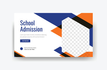 school admissions youtube thumbnail template design