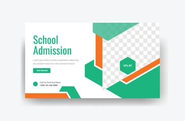 Modern School Enrollment Thumbnail Design, admissions thumbnail design 