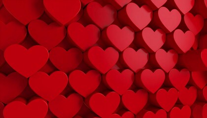 Red hearts background