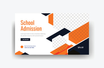 school admissions youtube thumbnail template design, admissions template 