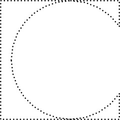 Square dot line shapes. Design elements