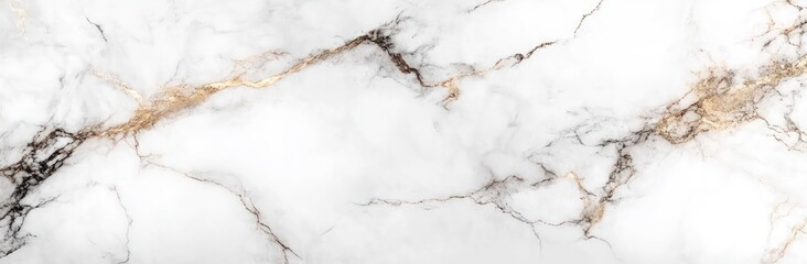 White marble texture with gold veining
