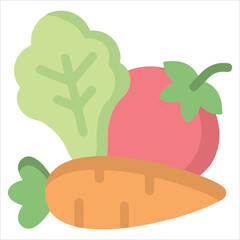 Root Vegetable Icon Set - Carrot, Beetroot & Potato - EPS 10 Vector