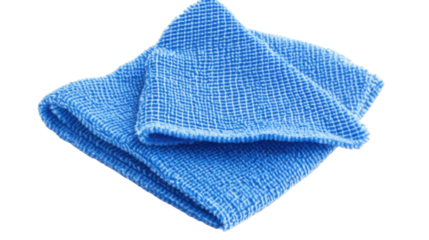 blue towel isolated on white background