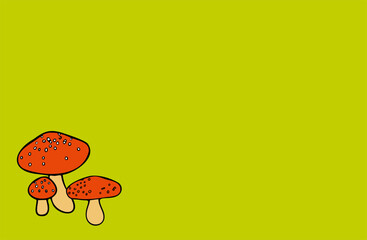 イラスト素材・秋の味覚キノコの背景