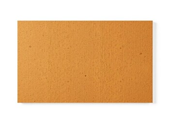 Fototapeta premium A light brown corkboard, rectangular, isolated on pure white background, texture, bulletin board