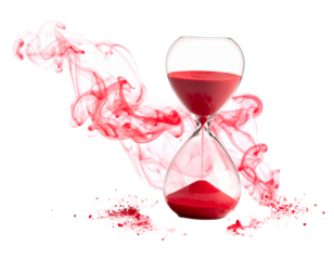  Broken Hourglass Releasing Smoke Instead of Sand