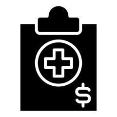 Fototapeta premium Cost Glyph Icon