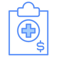 Fototapeta premium Cost Outline Blue Color Icon