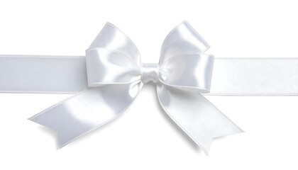 White satin ribbon bow (1)