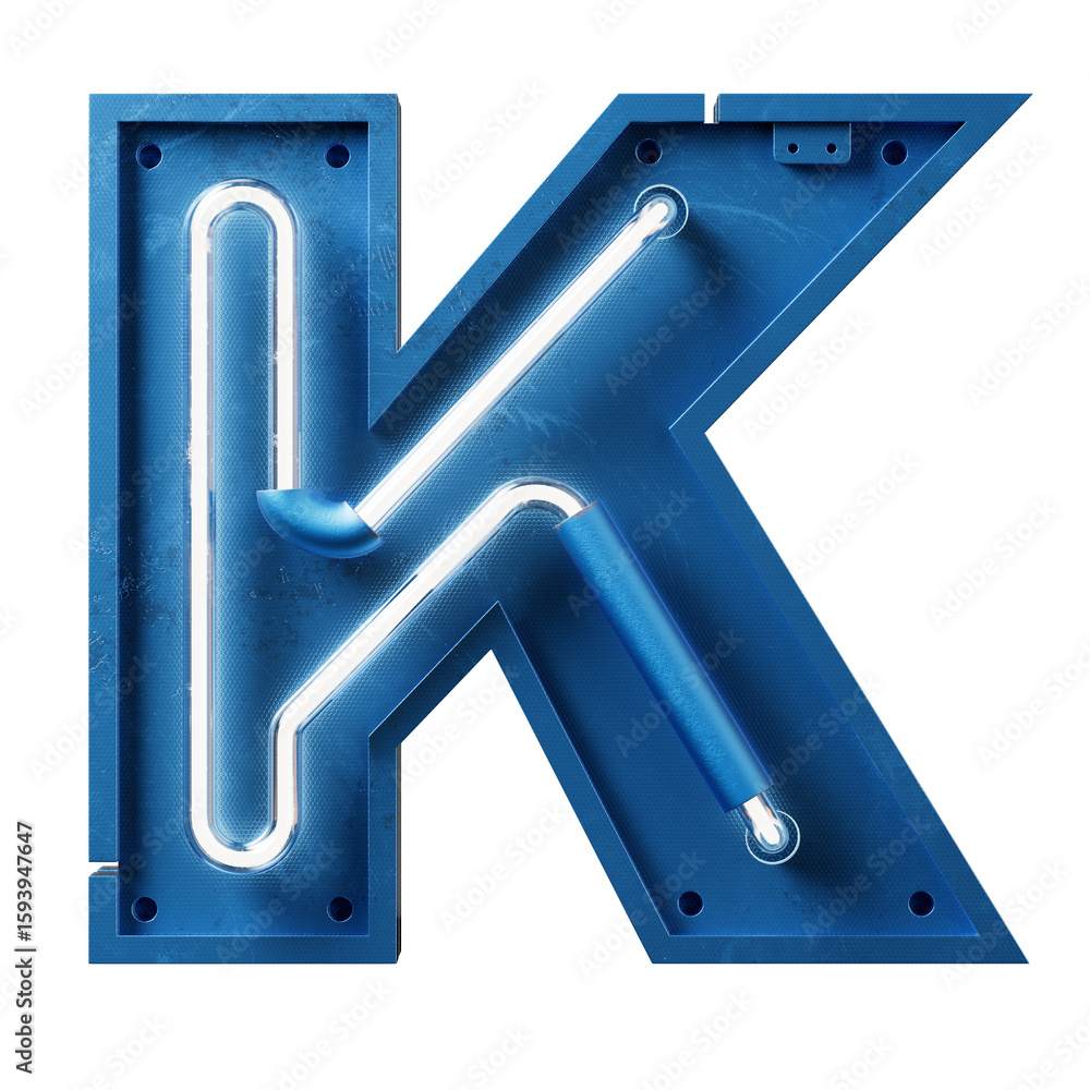 Poster bright neon font with fluorescent tubes.metallic futuristic cyberpunk alphabet. 3d rendering isolate