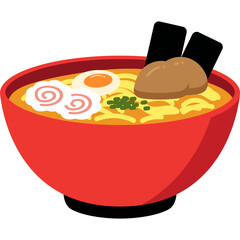 Noodle in a Bowl Illustration