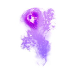 Purple ghost for Halloween with transparent background

