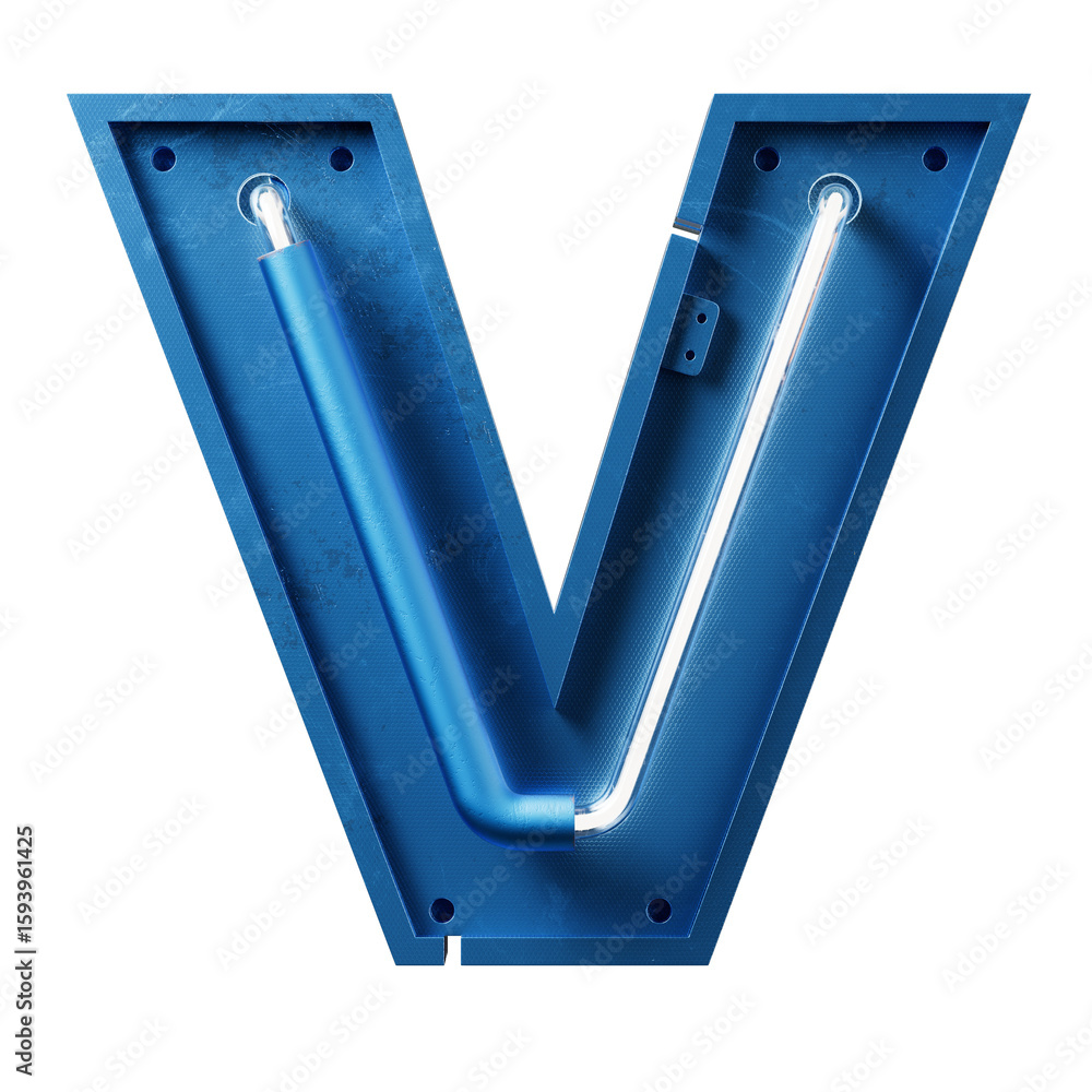 Poster bright neon font with fluorescent tubes.metallic futuristic cyberpunk alphabet. 3d rendering isolate