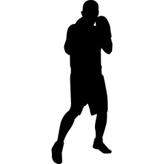 Boxing Player Silhouette