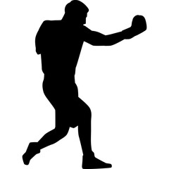 Boxing Player Silhouette
