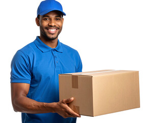 Parcel Delivery Man Handing Over Package 