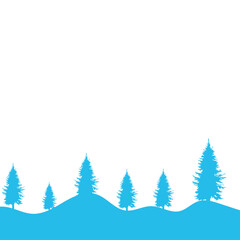 Obraz premium Winter Pine Tree Footer