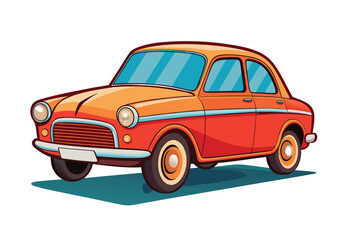 Fototapeta premium Vintage retro car clipart vector elements old vehicle silhouette antique auto illustration