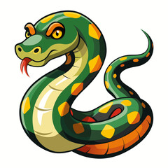 Naklejka premium Snake, symbol of the year black elegant curve on white background, vector