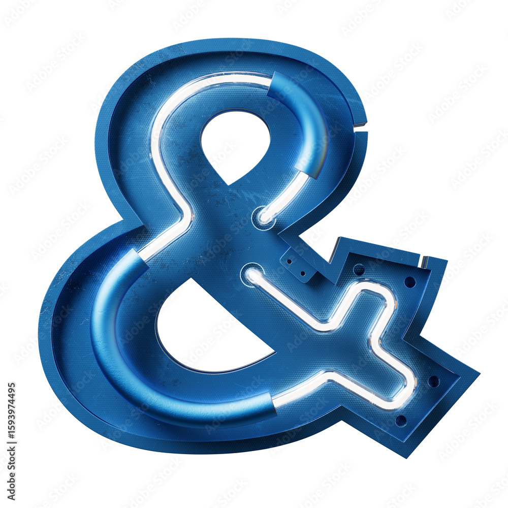Poster bright neon font with fluorescent tubes.metallic futuristic cyberpunk alphabet. 3d rendering isolate