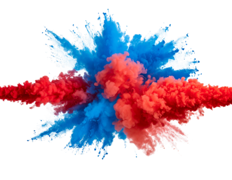 Twin Smoke Bombs Crossing Each Other