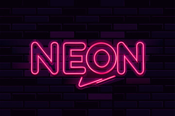 Brick Wall Design with Glowing Neon Signs