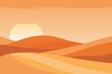 Soft Sand Dunes Background Under Warm Sunset